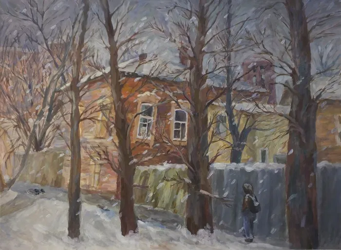 Луцкая Марина 16 лет. Снег в нашем городе. МБУ ДО ДШИ № 5 г. Иркутска Преп. О.Г. Макрыгина, Москвич о.А.