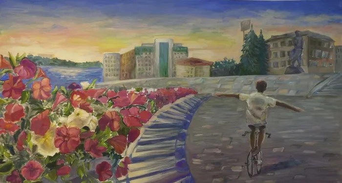 Гордеева Софья 13 лет. Велосипедная прогулка. Погожий день. МБУ ДО ДШИ № 5 г. Иркутска. Преп. Макрыгина О.Г.